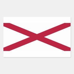 Sticker Rectangulaire Drapeau d'État de l'Alabama