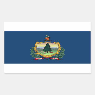 Sticker Rectangulaire Drapeau d'état du Vermont