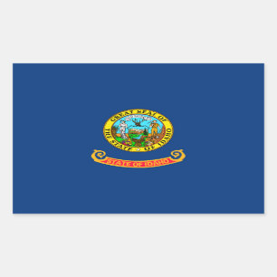 Sticker Rectangulaire Drapeau d'État Idaho