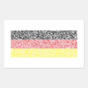 Sticker Rectangulaire Drapeau Deutschland - Allemagne
