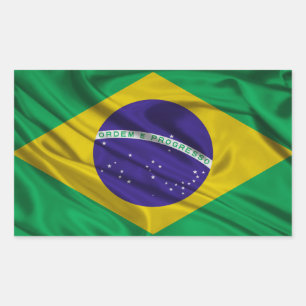 Sticker Rectangulaire Drapeau du Brésil