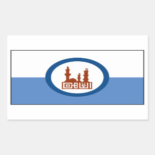 Sticker Rectangulaire Drapeau du Caire en Égypte