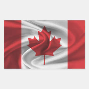 Sticker Rectangulaire Drapeau du Canada