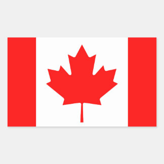 Sticker Rectangulaire Drapeau du Canada