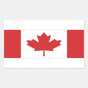Sticker Rectangulaire Drapeau du Canada