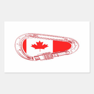 Sticker Rectangulaire Drapeau du Canada montant l'autocollant de