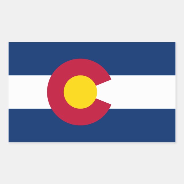 Sticker Rectangulaire Drapeau du Colorado (Devant)