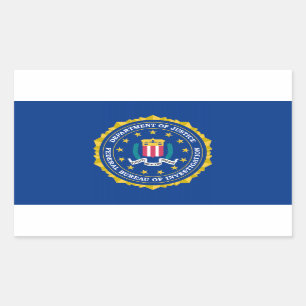 Sticker Rectangulaire Drapeau du FBI