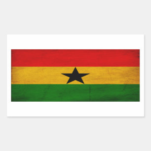 Sticker Rectangulaire Drapeau du Ghana