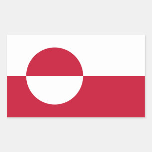 Sticker Rectangulaire Drapeau du Groenland