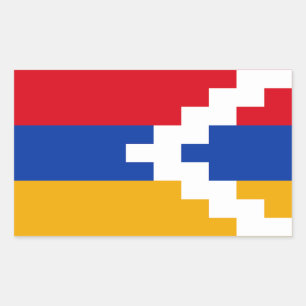 Sticker Rectangulaire Drapeau du Haut-Karabagh