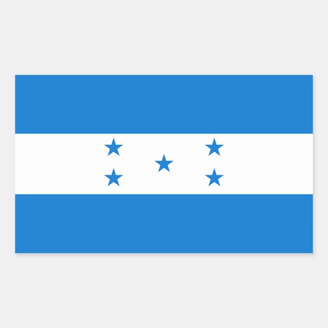Sticker Rectangulaire Drapeau du Honduras HN (Devant)