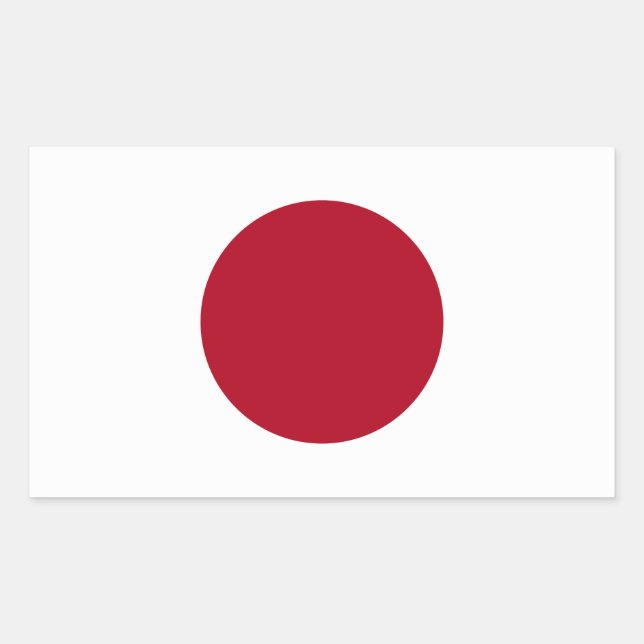 Sticker Rectangulaire Drapeau du Japon (Devant)