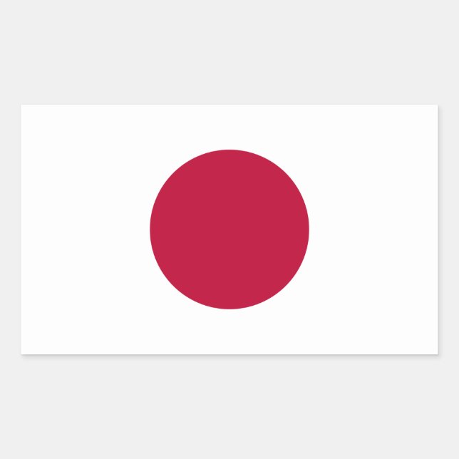 Sticker Rectangulaire Drapeau du Japon : Hinomaru, Nisshōki, Red Rising  (Devant)