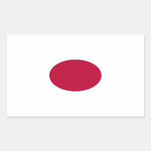 Sticker Rectangulaire Drapeau du Japon : Hinomaru, Nisshōki, Red Rising 