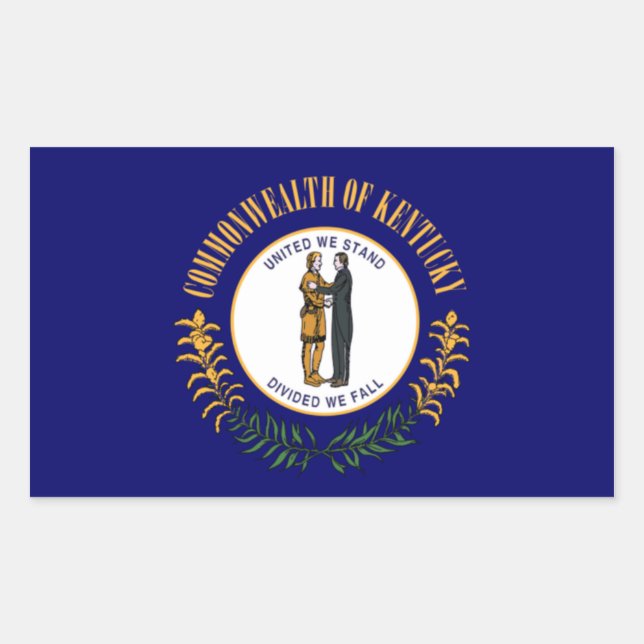 Sticker Rectangulaire Drapeau du Kentucky (Devant)