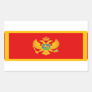 Sticker Rectangulaire Drapeau du Monténégro