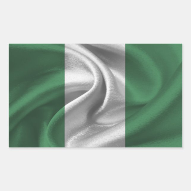 Sticker Rectangulaire Drapeau du Nigéria (Devant)