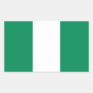 Sticker Rectangulaire Drapeau du Nigéria