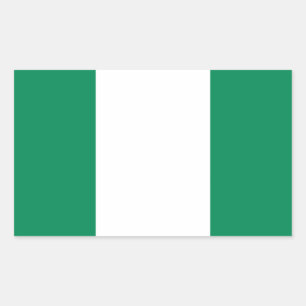 Sticker Rectangulaire Drapeau du Nigéria