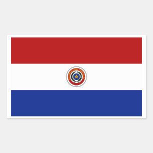 Sticker Rectangulaire Drapeau du Paraguay