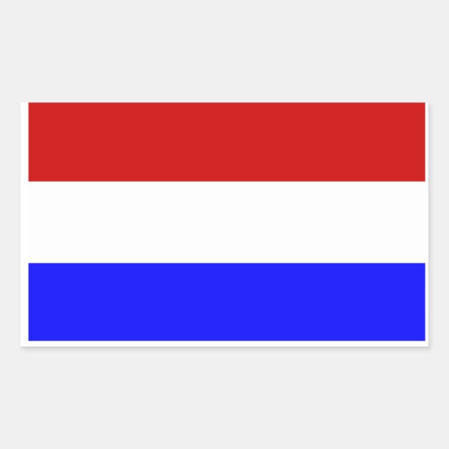 Sticker Rectangulaire Drapeau du Pays-Bas (Devant)