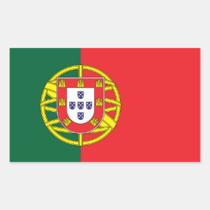 Sticker Rectangulaire Drapeau du Portugal