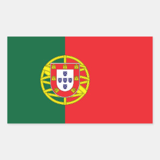 Sticker Rectangulaire Drapeau du Portugal