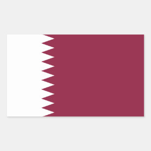 Sticker Rectangulaire Drapeau du Qatar