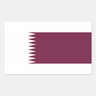Sticker Rectangulaire Drapeau du Qatar