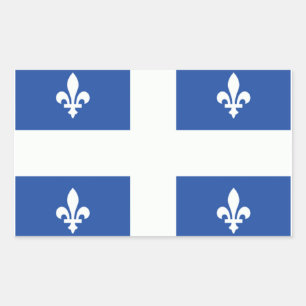 Sticker Rectangulaire Drapeau du Québec