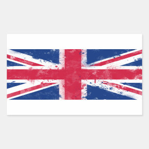 Sticker Rectangulaire Drapeau du Royaume-Uni ou de l'Union Jack