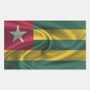 Sticker Rectangulaire Drapeau du Togo
