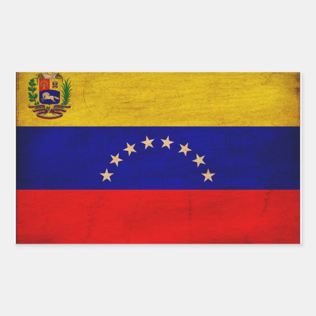 Sticker Rectangulaire Drapeau du Venezuela (Devant)