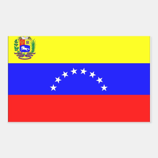 Sticker Rectangulaire Drapeau du Venezuela (Devant)