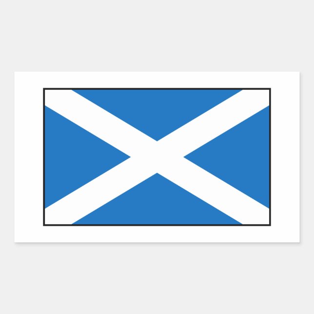 Sticker Rectangulaire Drapeau écossais (Devant)