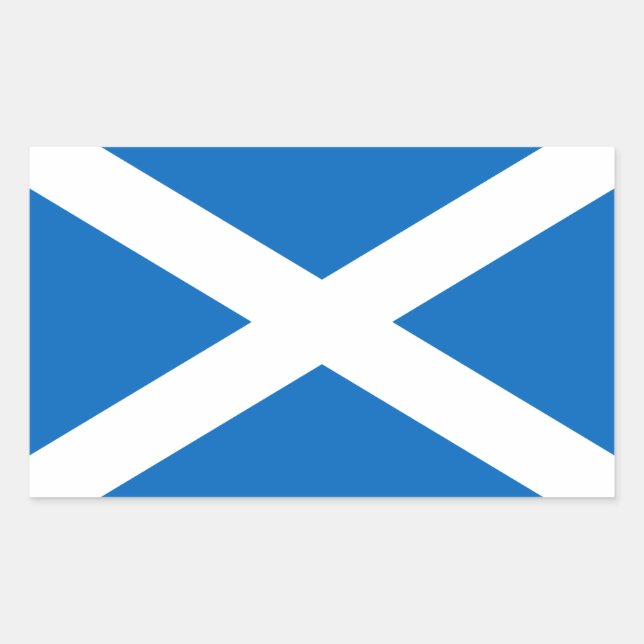 Sticker Rectangulaire Drapeau écossais Saint Andrew’s Cross Sal (Devant)