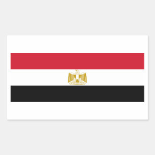 Sticker Rectangulaire Drapeau égyptien