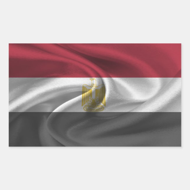 Sticker Rectangulaire Drapeau égyptien (Devant)
