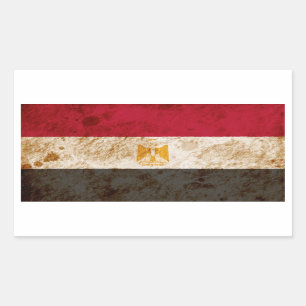 Sticker Rectangulaire Drapeau égyptien rocailleux