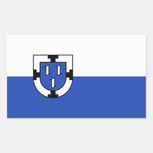 Sticker Rectangulaire drapeau emblème ville Bottrop Allemagne symbole si