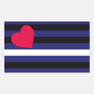 Sticker Rectangulaire Drapeau en cuir Latex et BDSM Pride