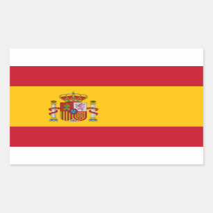 Sticker Rectangulaire Drapeau Espagne