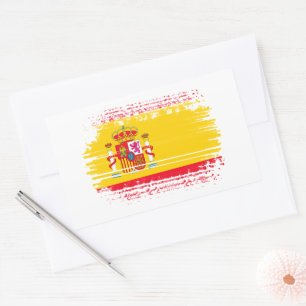 Sticker Rectangulaire Drapeau espagnol