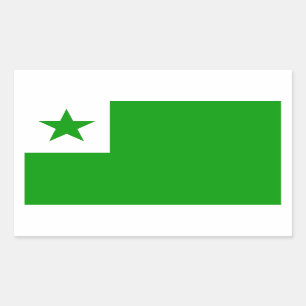 Sticker Rectangulaire Drapeau espéranto