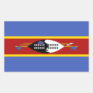 Sticker Rectangulaire Drapeau Eswatini