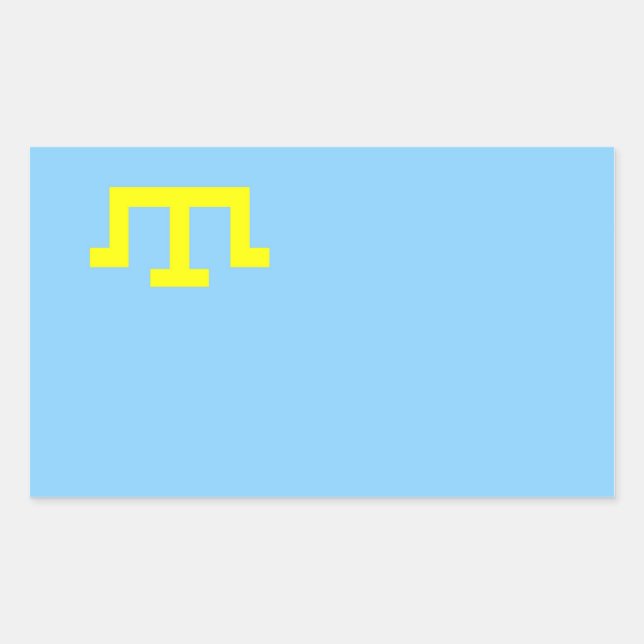 Sticker Rectangulaire Drapeau ethnique des Tatars de Crimée (Devant)