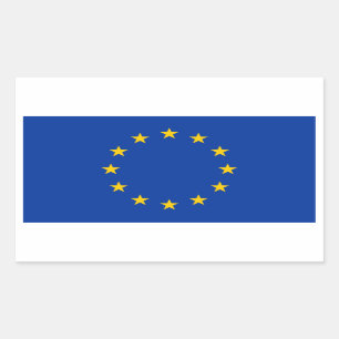 Sticker Rectangulaire Drapeau Europe/Union européenne