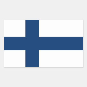 Sticker Rectangulaire Drapeau Finlande