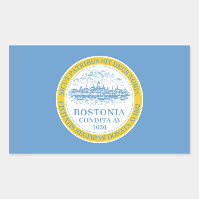 Sticker Rectangulaire Drapeau FOUR Boston (Devant)